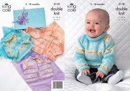 King Cole Pattern 3118 DK Cardigans & Sweater