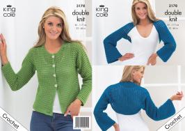 King Cole Pattern 3178 DK Crochet Boxy Cardigan & Shrug