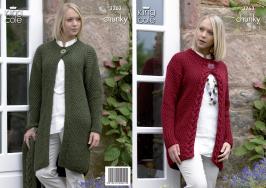 King Cole Pattern 3263 Chunky Coat, Jacket and Scarf