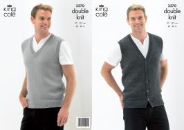 King Cole Pattern 3270 DK Slipover & Waistcoat