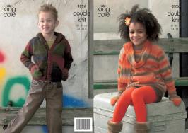 King Cole Pattern 3326 Riot DK Jacket, Sweater, Scarf and Mittens