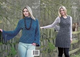 King Cole Pattern 3333 Aran Dress & Sweater