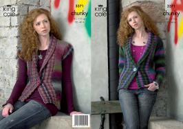King Cole Pattern 3371 Riot Chunky Jacket & Gillet