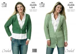 King Cole Pattern 3473 Crochet Jackets
