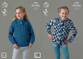 King Cole Pattern 3590 Chunky Cardigan & Sweater