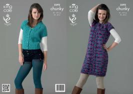 King Cole Pattern 3592 Chunky Tunic & Waistcoat