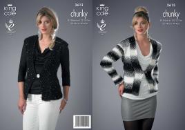 King Cole Pattern 3613 Galaxy Chunky Ladies Cardigan & Waistcoat