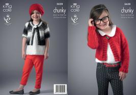 King Cole Pattern 3628 Galaxy Chunky Girl's Cardigans