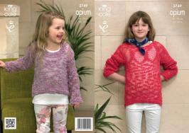 King Cole Pattern 3749 Opium Girls Sweaters