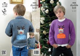 King Cole Pattern 3808 DK Christmas Jacket & Sweater