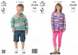 King Cole Pattern 3848 DK Cardigans