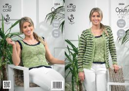 King Cole Pattern 3884 Opium Ladies Cardigan and Vest