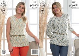 King Cole Pattern 3887 Ladies Popsicle Sweater & Top *Limited stock of yarn left*