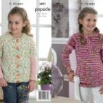 King Cole Pattern 3891 Sweater & Cardigan Popsicle  *Limited stock of yarn left*