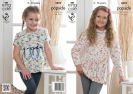 King Cole Pattern 3892 Popsicle Girls Tunic & Top  *Limited stock of yarn left*