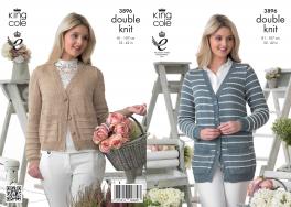 King Cole Pattern 3896 Giza Cotton Ladies Cardigans