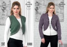 King Cole Pattern 4056 DK Bolero & Cardigan