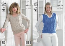 King Cole Pattern 4179 Opium Slipover & Sweater
