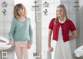 King Cole Pattern 4180 Opium Sweater & Cardigan