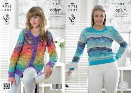 King Cole Pattern 4183 Opium Sweater & Cardigan