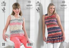 King Cole Pattern 4185 Opium Summer Tops with and without Frill