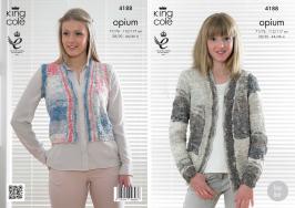 King Cole Pattern 4188 Opium Edge to Edge Jacket & Waistcoat