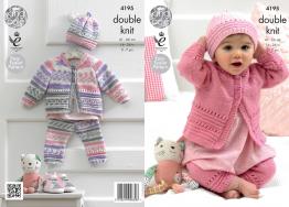 King Cole Pattern 4195 Cherish & Cherished DK Coat, Hat & Leggings
