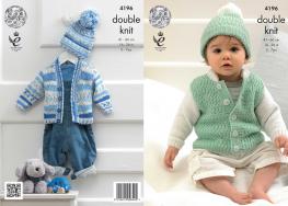 King Cole Pattern 4196 Cherish & Cherished DK Cardigans & Hat