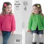 King Cole Pattern 4219 DK Girl Lace Cardigan & Sweater
