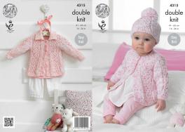 King Cole Pattern 4315 Smarty DK Coats & Hat Easy Knit