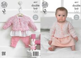 King Cole Pattern 4317 Smarty DK Cardigans Easy Knit