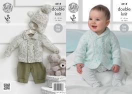 King Cole Pattern 4318 Smarty DK Jacket & Hat Easy Knit