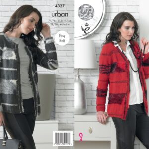 King Cole Pattern 4327 Edge to Edge Jackets Urban Easy Knit