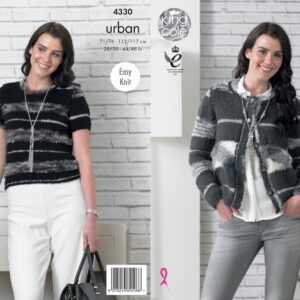 King Cole Pattern 4330 Cardigan & Top Urban Easy Knit