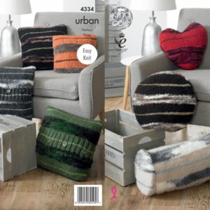 King Cole Pattern 4334 Cushions Urban Easy Knit