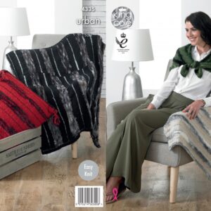 King Cole Pattern 4335 Blankets, Throw, Cushion & Wrap Urban Easy Knit