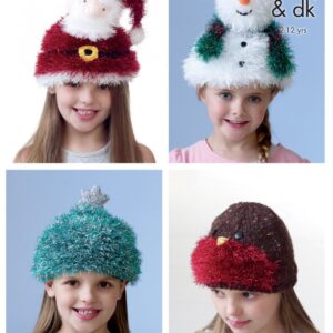 King Cole Pattern 4478 Kid's Novelty Hats Tinsel