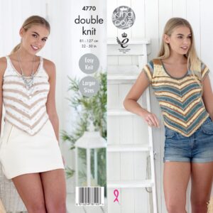 King Cole Pattern Cottonsoft Crush 4770 Ladies Sweater & Vest