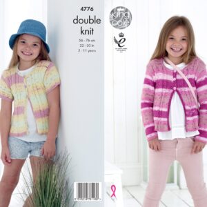 King Cole Pattern Cottonsoft Crush 4776 Girls Cardigans
