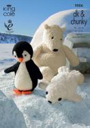 King Cole Pattern 9006 Penguin, Polar Bear and Seal Toy Animal Pattern