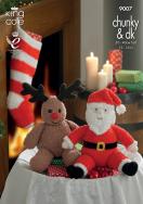 King Cole Pattern 9007 Santa and Rudolph Toys and Stocking Pattern