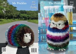 King Cole Pattern 9018 Tinsel Chunky The Professor & Mr Prickles