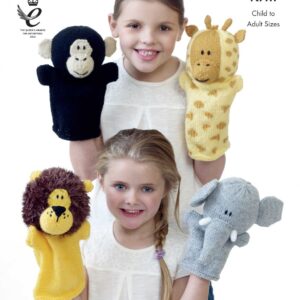 King Cole Pattern 9027 Animal Hand Puppets
