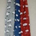 King Cole Scarf Blue with Sheep images  RRP £8.99