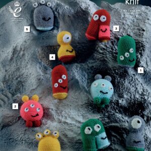 King Cole Pattern UFO1 Crochet Aliens
