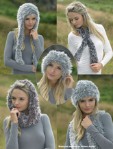 James C Brett JB251 Snood, Neck Wrap and Hats