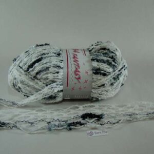 Designer Yarns Rumba Fantasy 01 White/Black RRP £6.95