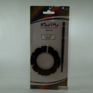 KnitPro Shawl Pin Exotica Wood Daisy