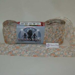 Tecido Trico by Circulo Tan with Peach Floral Print RRP £11.99