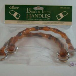 Clover Bag Handles U shape Bamboo Marble 6334